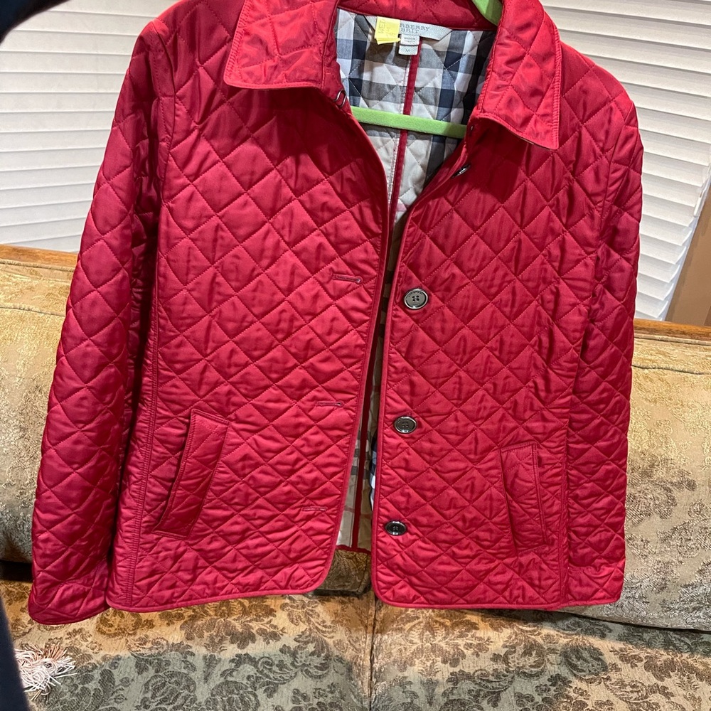‼️Holiday Deal‼️ Authentic Burberry Quilted Jacket - Red